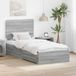 Maison Exclusive - Cadre de lit avec tête de lit Sonoma gris 75 x 190 cm Matériau dérivé du bois