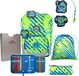 DerDieDas Schooltas ErgoFlex Tiny Exklusiv Neon Schulranzenset 5-delig Monster Neongroen