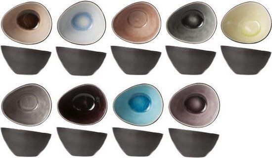 Cosy&Trendy Streetfood Festival Schaal - Ovaal - 8.5 cm x 7 cm x 4.5 cm - Set-10