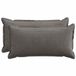 vidaXL - Kussensloop - 2 stuks - Corduroy - Donkergrijs - 40 x 80 cm