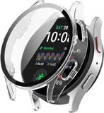 Strap-it Hard case hoesje met screenprotector van glas - geschikt voor de Samsung Galaxy Watch 7 - 44mm (transparant)