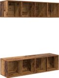 vidaXL Tv-meubelset 3 stuks antiek hout bewerkt hout