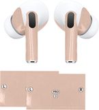 kwmobile discrete oordopjes-stickers voor Apple Airpods Pro 3 Huidkleurige vinylstickers voor in-ear oordopjes - Tone57
