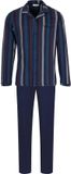 Pastunette Northern Nights Pyjama Lange Mouw Katoen/Modal Blauw Gestreept Maat L