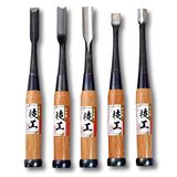 KAKURI Gouge Beitel Set 5 stuks Japanse gebogen en gebogen Nomi