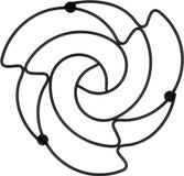 Krumble Pannenonderzetter - Rond - Zwart - 18 cm