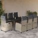 Prolenta Maison Exclusive Tuinset voor in de tuin, 9-delig, met kussens, lichtgrijs, van polyrotan