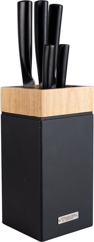 Diamant Sabatier Trophee 5-delig Messenblok - Zwart - Rubberhout - 8711942012267