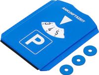 BGS Diy 80721 | Parkeerschijf | met ijskrabber/rubberen lip en 3 winkelwagenchips | voor auto en motorfiets