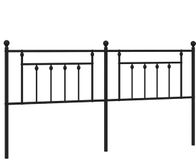 vidaXL Hoofdbord Metaal Zwart 193 cm