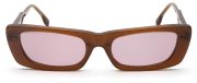 Nero UNICA ALBA-NERO Lunettes de soleil Femme rectangulaire acétate noir avec verres gris