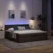 Prolenta Maison Exclusive - Cadre de lit ottoman avec matelas brun foncé 200 x 200 cm textile