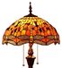 Tiffany-vloerlamp Libelle, handgemaakt glazen kap, 165 cm