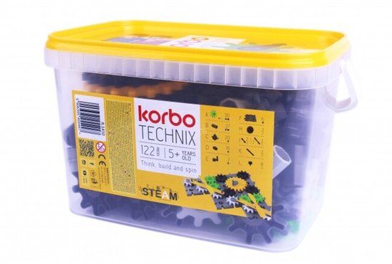 Korbo Techniek Tandwielen 122-delig - STEM Speelgoed - 4+ Jaar