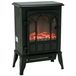 HOMCOM cheminée électrique sur pied 1000/2000 W, fausse cheminée décorative avec effet flamme LED, protection contre la surchauffe