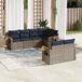 Maison Exclusive - Ensemble de jardin, 7 pièces, avec coussins, gris, en polyrotin