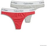 Calvin Klein String 2-pack Punch Pink/grey Heather Dames Maat M