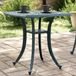 vidaXL Table de jardin 53x53x53 cm Fonte d'aluminium verte
