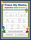 Trace My Name Alphabet and Numbers Workbook for Caitlyn