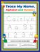 Trace My Name Alphabet and Numbers Workbook for Caitlyn