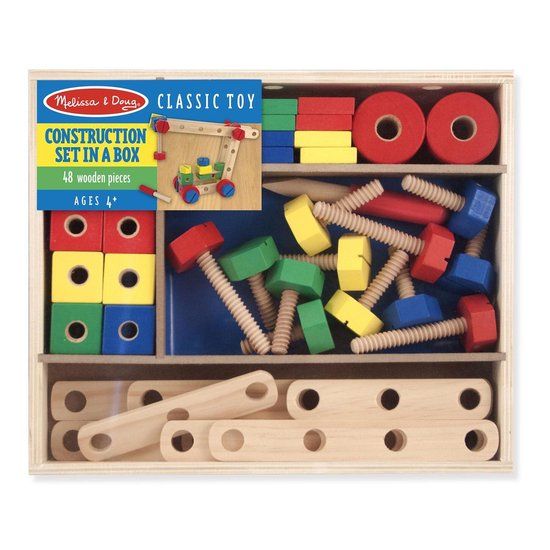 Melissa & Doug Houten Constructieset - 48 Delig | Hout | Multicolor | 3+ jaar
