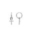 Luxenter Boucles d'oreilles en zircone brillante avec placage rhodié - Lizel