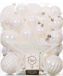 Decoris Set boules de Noël en plastique avec étoile - nacre blanc - 66 pièces
