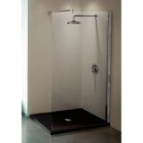 Novellini Kuadra douche à l'italienne H 137/140x200cm avec support mural 100cm chrome/gris kuadh140-54k