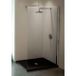 Novellini Kuadra douche à l'italienne H 137/140x200cm avec support mural 100cm chrome/gris kuadh140-54k