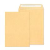 RAYLU PAPER Grote enveloppen van kraftpapier, met plakstrips voor het verzenden van documenten, eenvoudig en snel te sluiten, 90 g/m² dik, 4° lang, 10 stuks