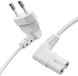 SONERO stroomkabel X-ESW-C7W-030W, Eurostekker, 90°, wit, 3m