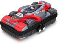 RockPapa Grande Trousse, Trousse Voiture de Course pour l'École pour Garçons & Filles, Grande Trousse pour l'École & le Bureau (Gris Rouge)