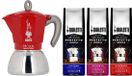 Bialetti Moka Induction Rouge - 2-kops - 100ml + Koffie Proefpakket 3 x 250gr