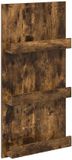 vidaXL Tijdschriftenrek Rook Eiken 51 x 11 x 102 cm Bewerkt hout