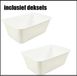DEPA® PP Bols pour micro-ondes 1000 cc - 25 Pièces avec Couvercle - 100% Recyclable - Boîtes de conservation
