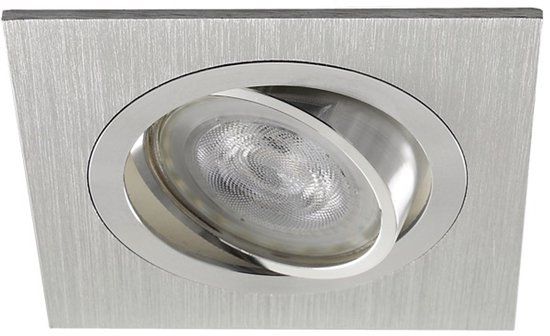 RTM Lighting Gusten - Vierkante Inbouwspot - Chrome - Extra Warm Wit - Dimbaar - 3.8W - LED