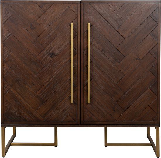 Dutchbone Class Wine Cabinet / Drinks Cabinet Acacia Wood Dark Brown