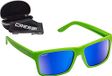 BAHIA FLOATING SUNGLASSES BLACK/KIWI/BLUE MIRRORED LENSES