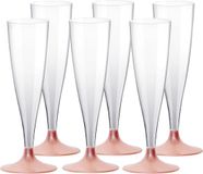 Santex Champagneglazen - 60 stuks - Kunststof - 140 ml - Rosé Goud - Herbruikbaar