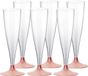 Santex Champagneglazen - 60 stuks - Kunststof - 140 ml - Rosé Goud - Herbruikbaar