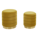 Beliani GARLAND Poef set van 2 fluweel mosterdgeel 40/33 cm