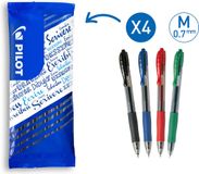 PILOT - G2 Gel Rollerball Pen, Medium Point, 4-Pack, Assorted Ink Colors