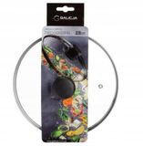 Galicja - Hittebestendig Glazen Deksel - 28 cm - Niet-warmtegeleidende Knop - Metaalrand
