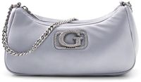 GUESS Schoudertas Prue Mini Top Zip Shoulder Bag Silver Lichtgrijs