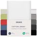 Dreamzie Boxspring Hoeslaken 180x200 cm - 200x200 cm, 100% katoenjersey, matrashoogte tot 37 cm, hypoallergeen, Oeko-Tex, wit