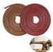 Courroie de machine à coudre cuir - Courroie en cuir - 183 cm - 5 mm - Rouge et marron - 2 pièces
