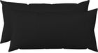 vidaXL - Kussensloop - 2 stuks - HEERLEN - Zwart - 40 x 70 cm - Katoensatijn