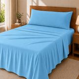 Degrees home Collection Hoeslaken, 150 x 190 cm, set bedlaken 150 x 190 cm, hoeslaken, hoeslaken en kussensloop, polyester, geborstelde microvezel, voor bedden van 150 cm breed