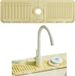 Tapis d'évier - Tapis d'égouttage - Tapis de séchage - Tapis d'évier - Durable - Jaune - Silicone - Rectangle
