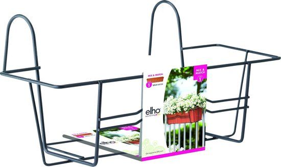 Elho Green Basics Balkonrek Metaal 40cm Antraciet